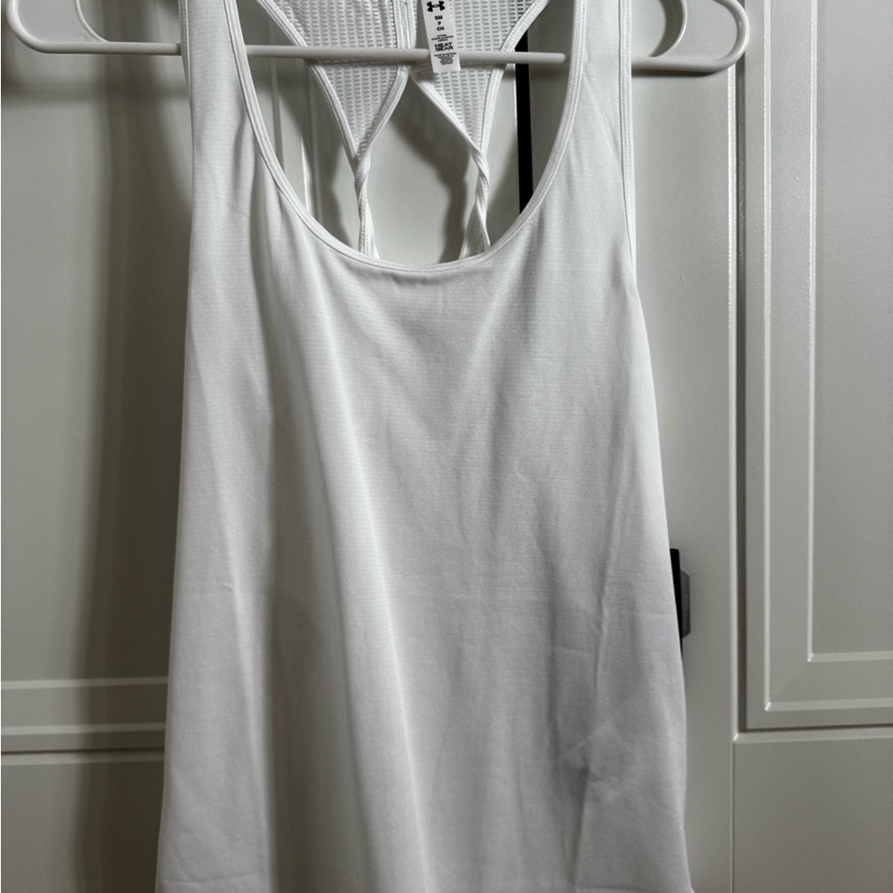 Under Armour Women's White Mesh Back Tank Top